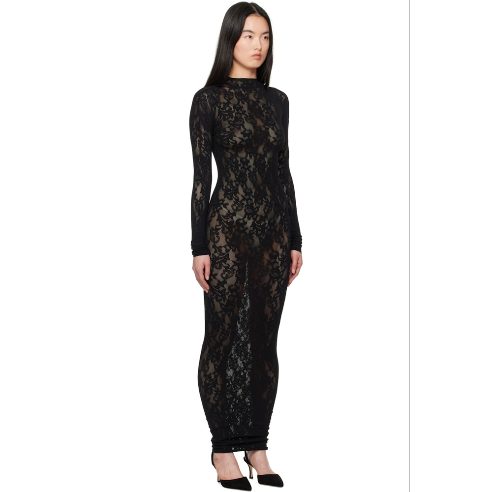 2. NWOT SKIMS KNIT LACE TURTLENECK LONG DRESS - Picture 3 of 10
